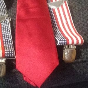 American Flag suspenders. $38 +free tie